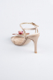 Party-Schuhe Satin Nerzbraun AB1151