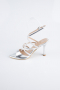 Party-Schuhe Haut Silber AB1152