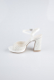 Party-Schuhe Perlenbesetzt Weiß AB1154