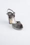 Party-Schuhe Perlenbesetzt Platin AB1154