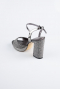 Party-Schuhe Perlenbesetzt Platin AB1154