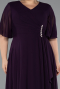 Abendgarderobe in Großen Größen Lang Chiffon Violette ABU5180