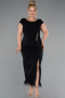 Schwarz Partykleid İn Übergröße Midi ABK2340
