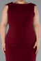 Partykleid in Übergröße Midi Weinrot ABK2422