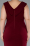 Partykleid in Übergröße Midi Weinrot ABK2422