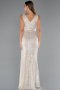 Beige Abendkleid Schuppig Lang ABU3201