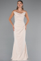 Abschlusskleid Lang Beige ABU5216