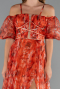 Abendkleid Lang Orange ABU5221