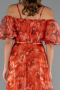 Abendkleid Lang Orange ABU5221
