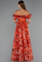 Orange Abendkleid Lang ABU5133