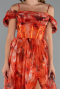 Orange Abendkleid Lang ABU5133