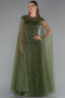 Khaki Abendkleid Lang ABU4707