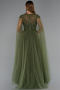 Khaki Abendkleid Lang ABU4707