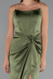 Khaki Abschlusskleid Satin Lang ABU3474