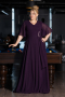 Abendgarderobe in Großen Größen Lang Chiffon Violette ABU5180