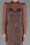 Braun Abendkleid İm Meerjungfrau-Stil Lang ABU4526