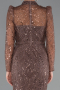 Braun Abendkleid İm Meerjungfrau-Stil Lang ABU4526