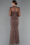 Braun Abendkleid İm Meerjungfrau-Stil Lang ABU4526