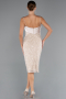 Partykleid Midi Beige ABK2429