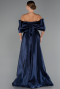 Abendkleid Lang Perlenbesetzt Marineblau ABU5234