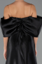 Abendkleid Lang Perlenbesetzt Schwarz ABU5234