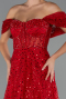 Rot Abendkleid Lang ABU5226