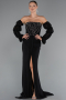 Abendkleid Lang Chiffon Schwarz ABU5241