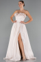 Standesamtkleid Lang Beige ABU4337