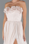 Standesamtkleid Lang Beige ABU4337