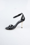 Party-Schuhe Lackleder Schwarz ABR1157
