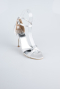 Party-Schuhe Satin Silber ABS1155