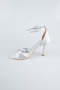 Party-Schuhe Satin Silber ABS1155
