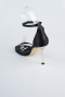 Party-Schuhe Satin Schwarz ABS1157