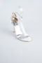 Party-Schuhe Satin Silber ABS1158