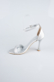 Party-Schuhe Satin Silber ABS1158