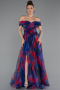 Abendkleid Lang Marineblau ABU5262