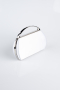 Abendtasche Satin Silber V351