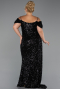Abendkleid in Übergröße Lang Schwarz ABU5232