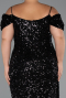 Abendkleid in Übergröße Lang Schwarz ABU5232