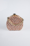 Abendtasche Steinbesetzt Gold-Altrosa SH854