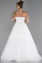 Abendkleid Lang Weiß ABU5279
