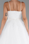 Abendkleid Lang Weiß ABU5279
