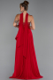 Abendkleid Lang Chiffon Rot ABU5280
