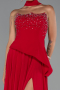 Abendkleid Lang Chiffon Rot ABU5280