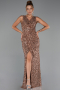 Abendkleid Lang Kupfer ABU5281