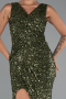 Abendkleid Lang Khaki ABU5281