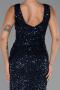Abendkleid Lang Marineblau ABU5281