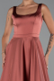 Zimtfarben Abendkleid Satin Lang ABU5136