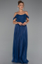 Partykleid Lang Chiffon Marineblau ABU5283