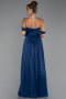 Partykleid Lang Chiffon Marineblau ABU5283